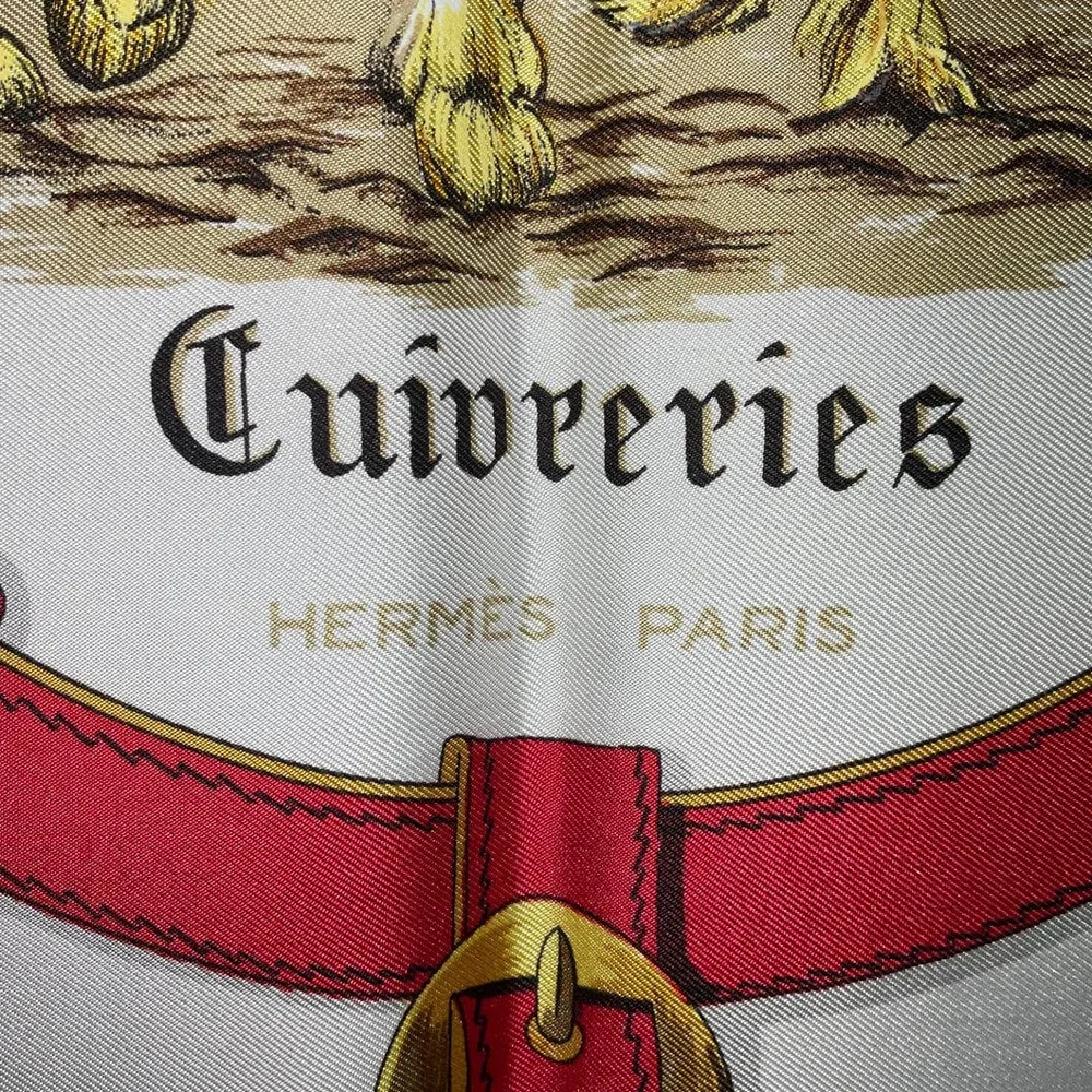 Hermes Scarf CARRE 90 "Cuiveeries" Carriage / Blue/ Red / Silk 100% NWT/BOX - Picture 13 of 16